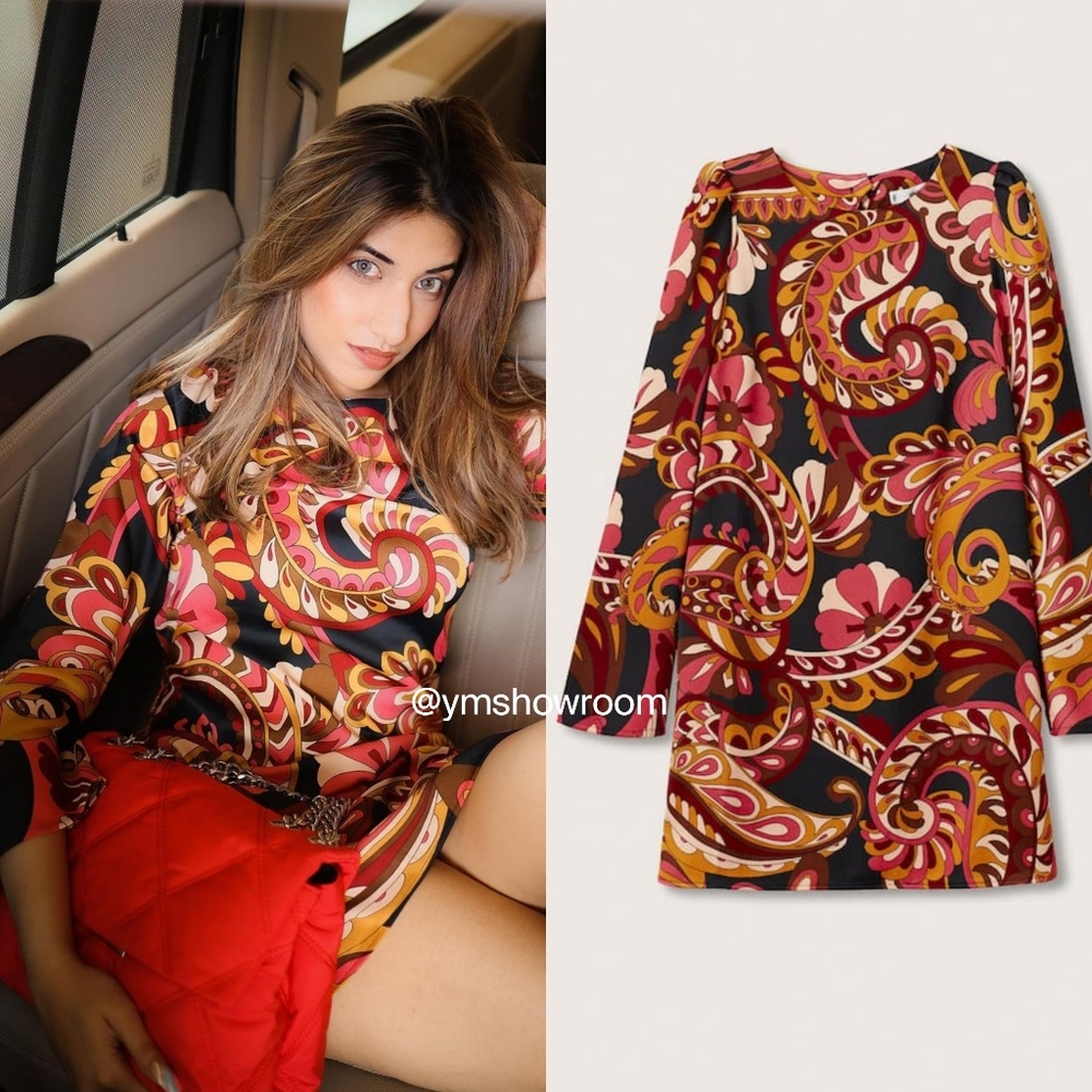 Mango Multicolor Paisley Dress